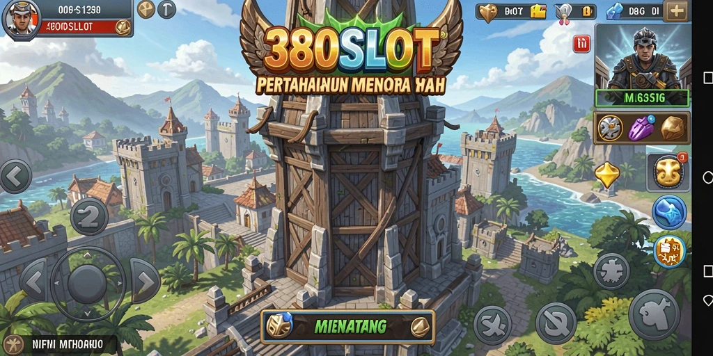 Screenshot gameplay 380SLOT yang menampilkan pertempuran Tower Defense yang seru.