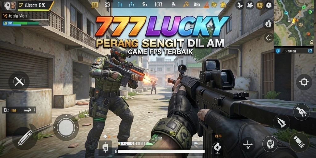 Tangkapan layar aksi mendebarkan dari gameplay 777LUCKY FPS.
