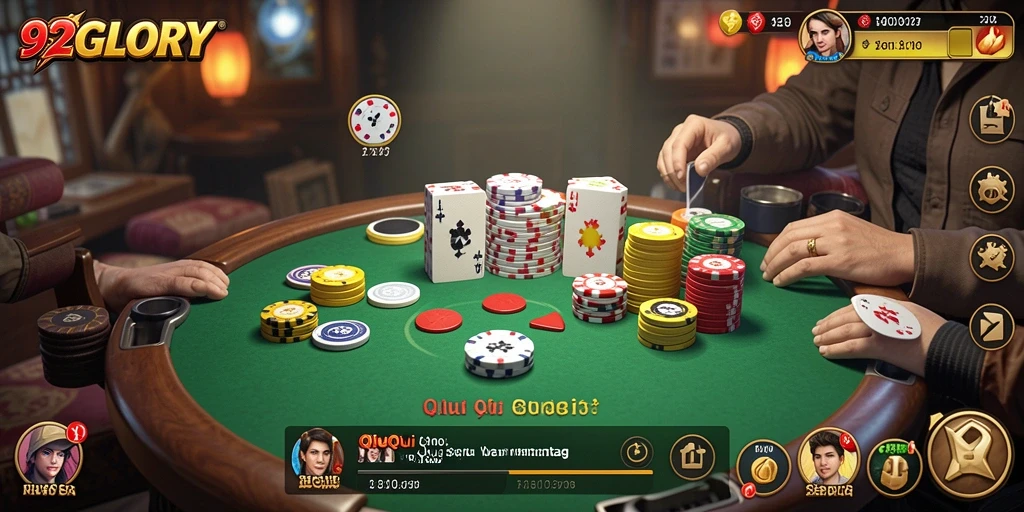 Gameplay seru QiuQiu dalam 92GLORY yang mengasyikkan.