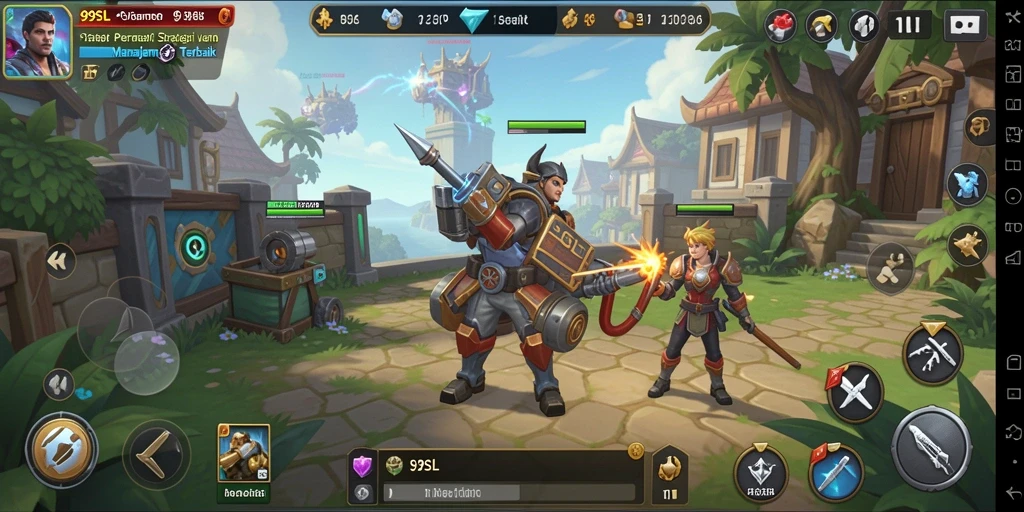 Tangkapan layar gameplay 99SL menampilkan aksi strategi yang mendebarkan.