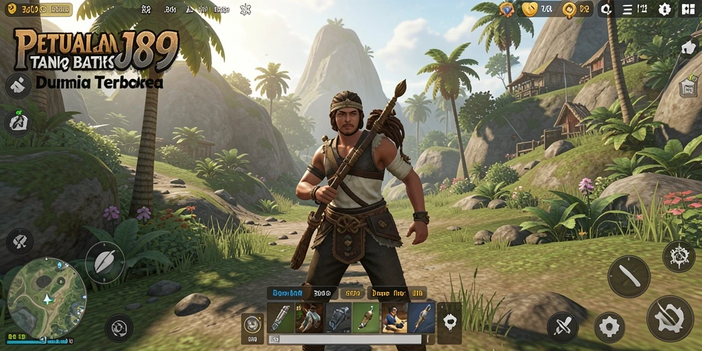Screenshot gameplay AJO89 menunjukkan dunia terbuka yang luas dan menakjubkan.