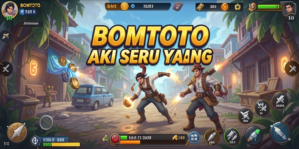 Tampilan gameplay seru dalam BOMTOTO dengan aksi mendebarkan.