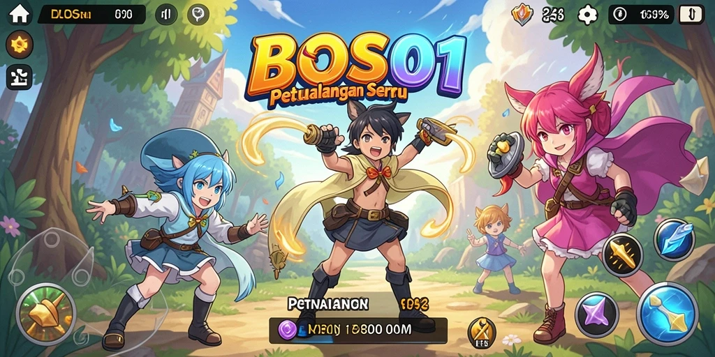 Tampilkan gameplay yang seru dan karakter unik di BOS01.