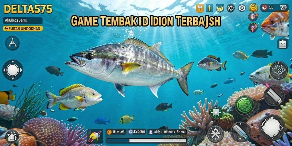 Tangkapan layar utama menunjukkan gameplay seru Tembak Ikan.