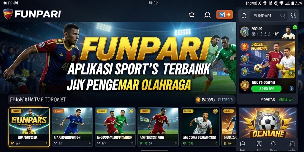 Tampilan antarmuka yang menarik dari FUNPARI saat bertaruh olahraga.