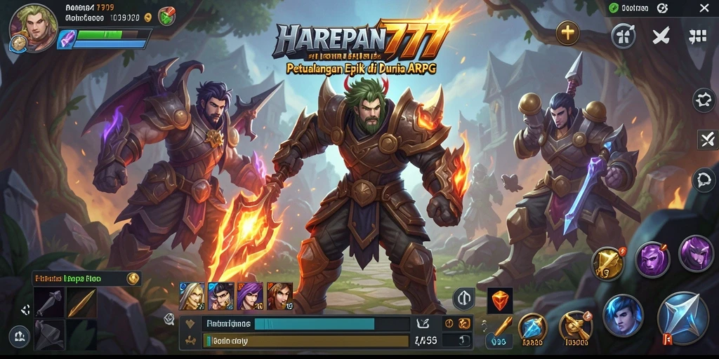 Gameplay seru HARAPAN777 dengan pertempuran ARPG mendebarkan.