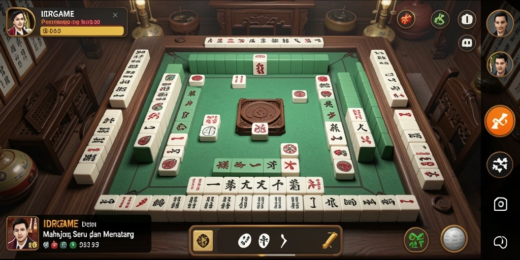 Screenshot gameplay IDRGAME yang menampilkan aksi Mahjong yang mendebarkan.