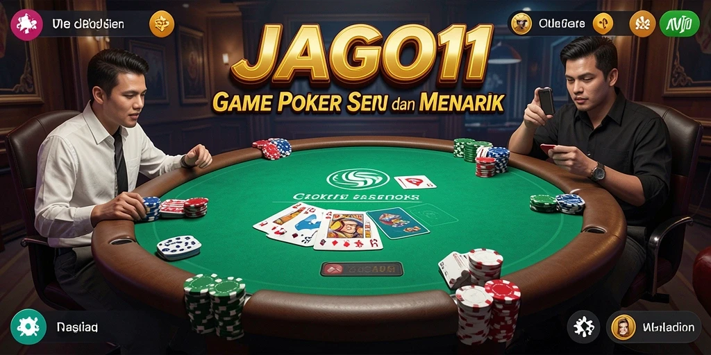 Tampilan gameplay Poker yang seru dan interaktif.