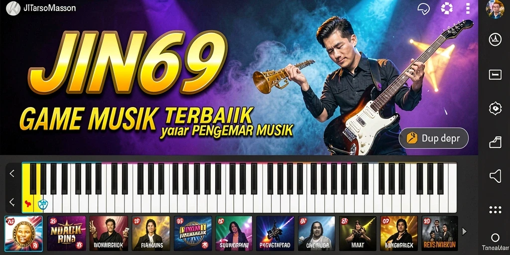 Screenshot JIN69 menampilkan gameplay seru saat bermain musik bersama teman.