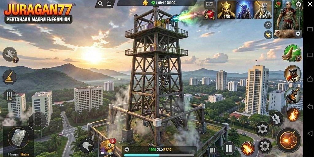 Tangkapan layar utama JURAGAN77 dengan tampilan gameplay yang mendebarkan.