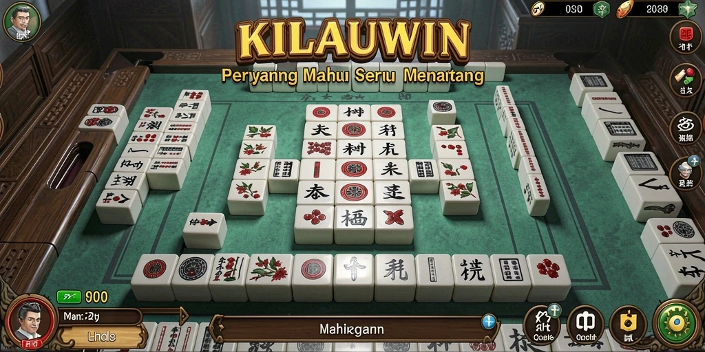 Tangkapan layar menunjukkan gameplay seru KILAUWIN dalam Mahjong.