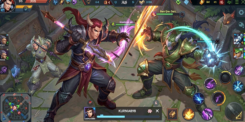Gameplay seru KURNIA898 dalam pertempuran tim yang intens.