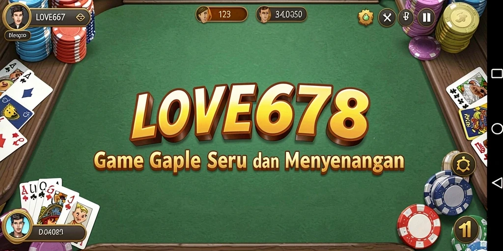 Screenshot gameplay LOVE678 menampilkan aksi seru permainan Gaple.