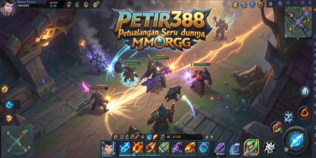 Tangkapan layar gameplay <strong>PETIR388</strong> menampilkan pertarungan seru dalam dunia MMORPG.