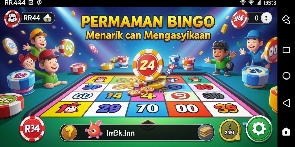 Screenshot gameplay RR44 yang menunjukkan aksi Bingo yang seru.