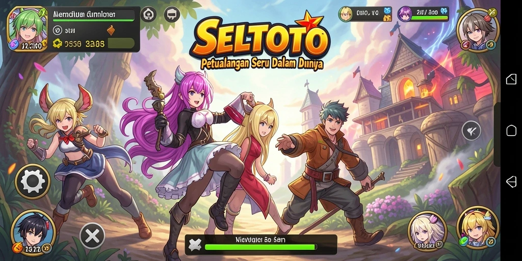 Tampilan gameplay menunjukkan pertarungan karakter Anime yang dinamis dan menarik.