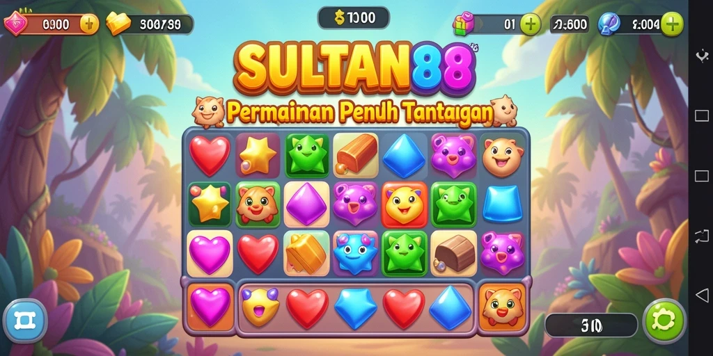 Tampilan gameplay SULTAN88 yang seru dalam genre Match-3.
