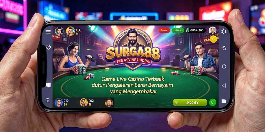 Tampilan gameplay SURGA88 yang menarik dan interaktif untuk pengalaman Live Casino.