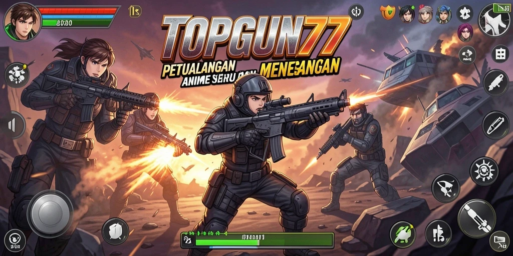Screenshot gameplay dari TOPGUN77 yang menunjukkan aksi seru.