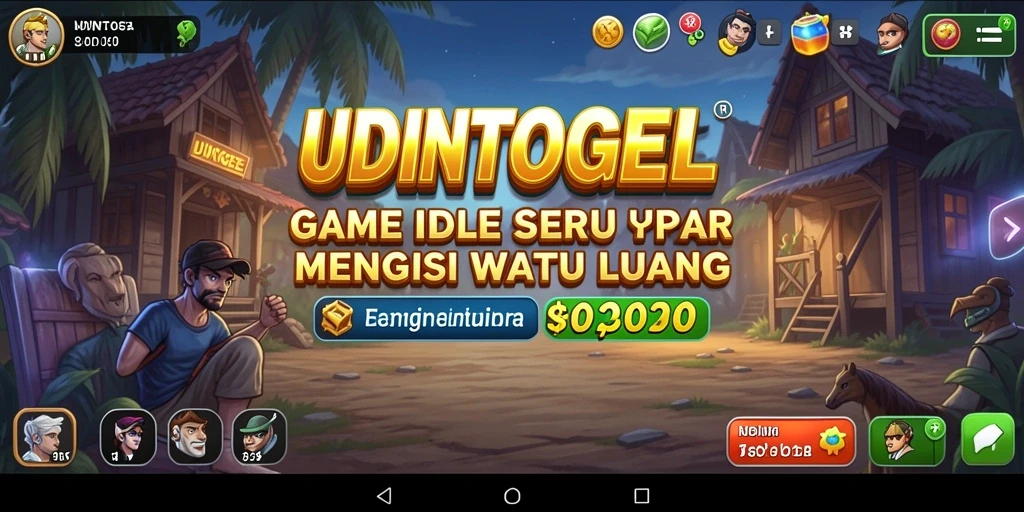 Tampilan screenshot game UDINTOGEL yang menunjukkan aktivitas gameplay Idle.