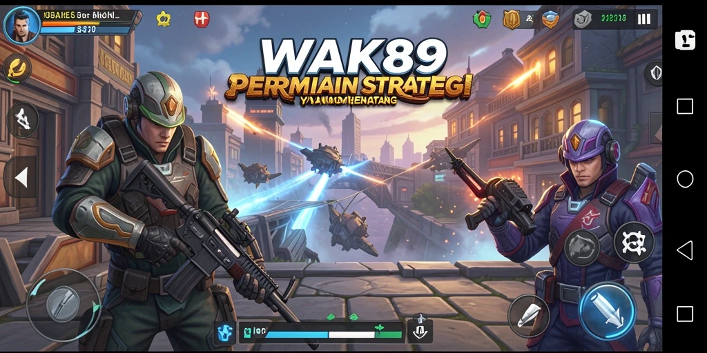 Screenshot gameplay WAK89 menampilkan strategi dan perang yang mendebarkan.