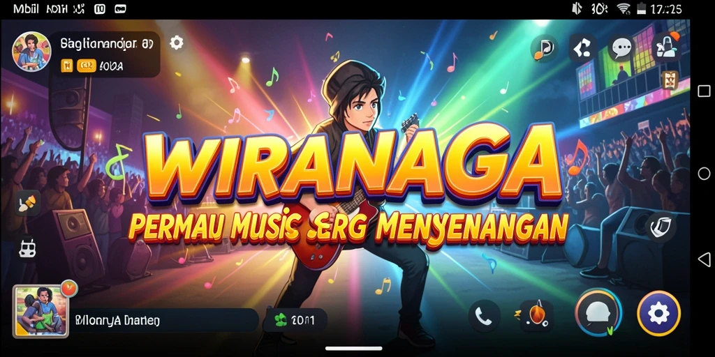 Tangkapan layar WIRANAGA menampilkan gameplay musik yang menarik dan interaktif.